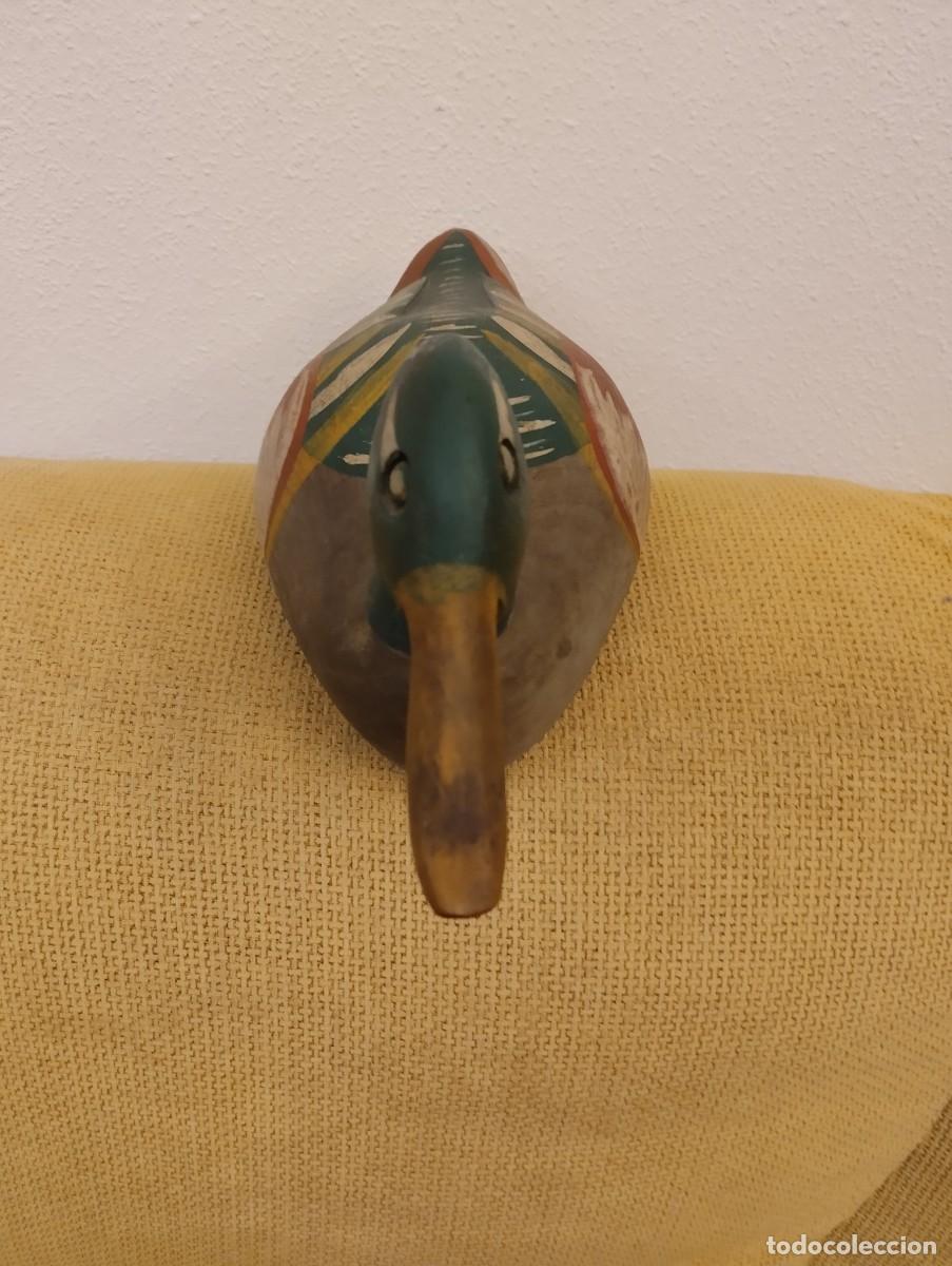 Antig&uuml;edades: Pato de reclamo madera antiguo - Foto 3