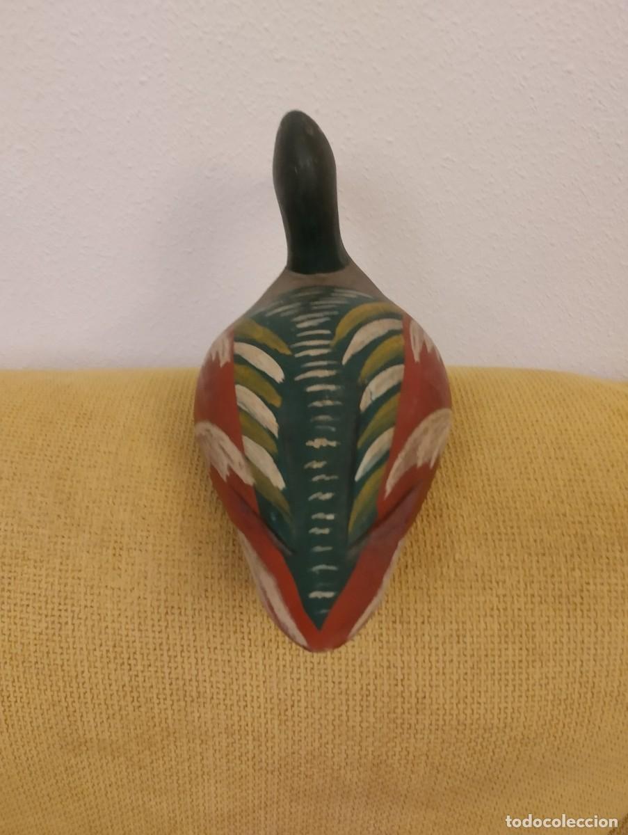 Antig&uuml;edades: Pato de reclamo madera antiguo - Foto 4