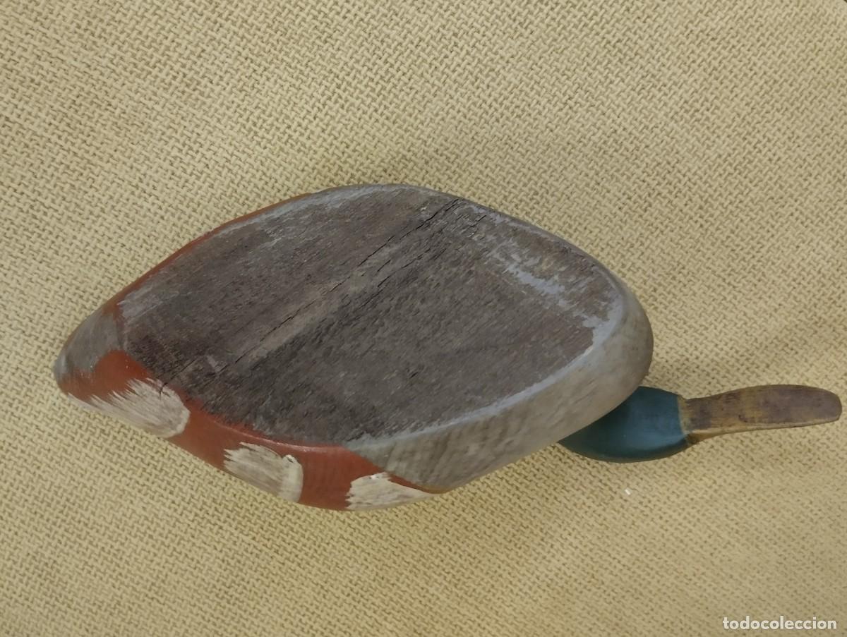 Antig&uuml;edades: Pato de reclamo madera antiguo - Foto 6