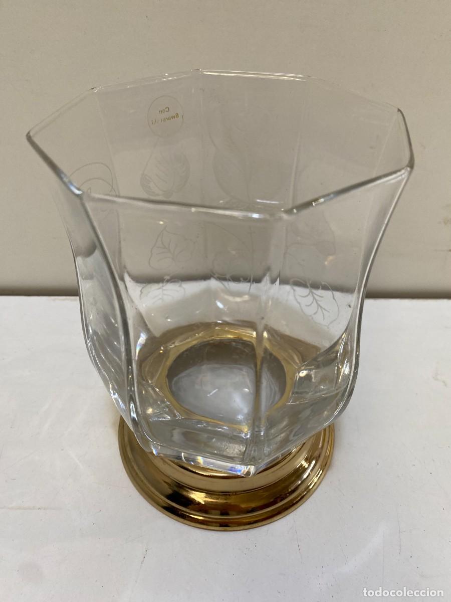 Antig&uuml;edades: JARRON FLORERO CENTRO MESA CRISTAL SWAROWSKY - Foto 1