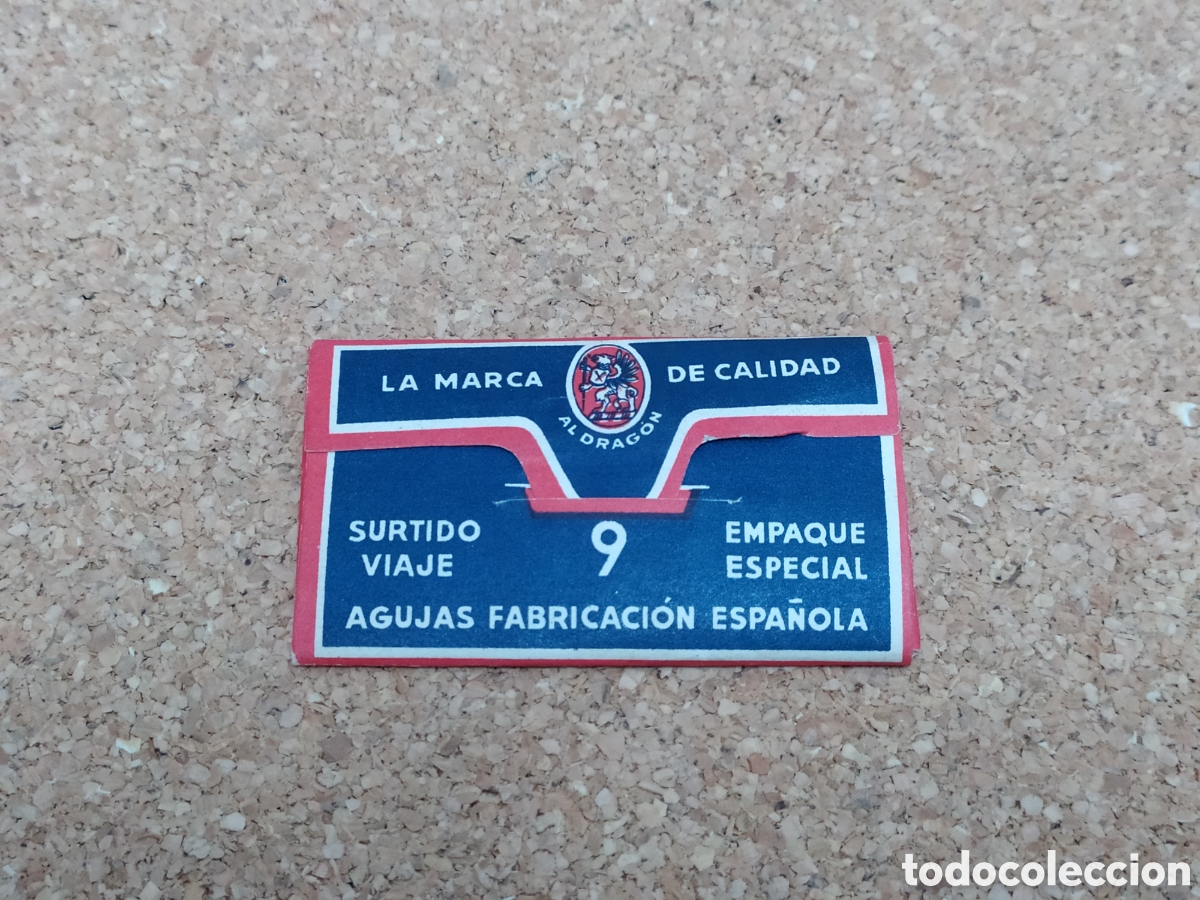 Antig&uuml;edades: SOBRE DE AGUJAS DE COSER AL DRAGON - Foto 1