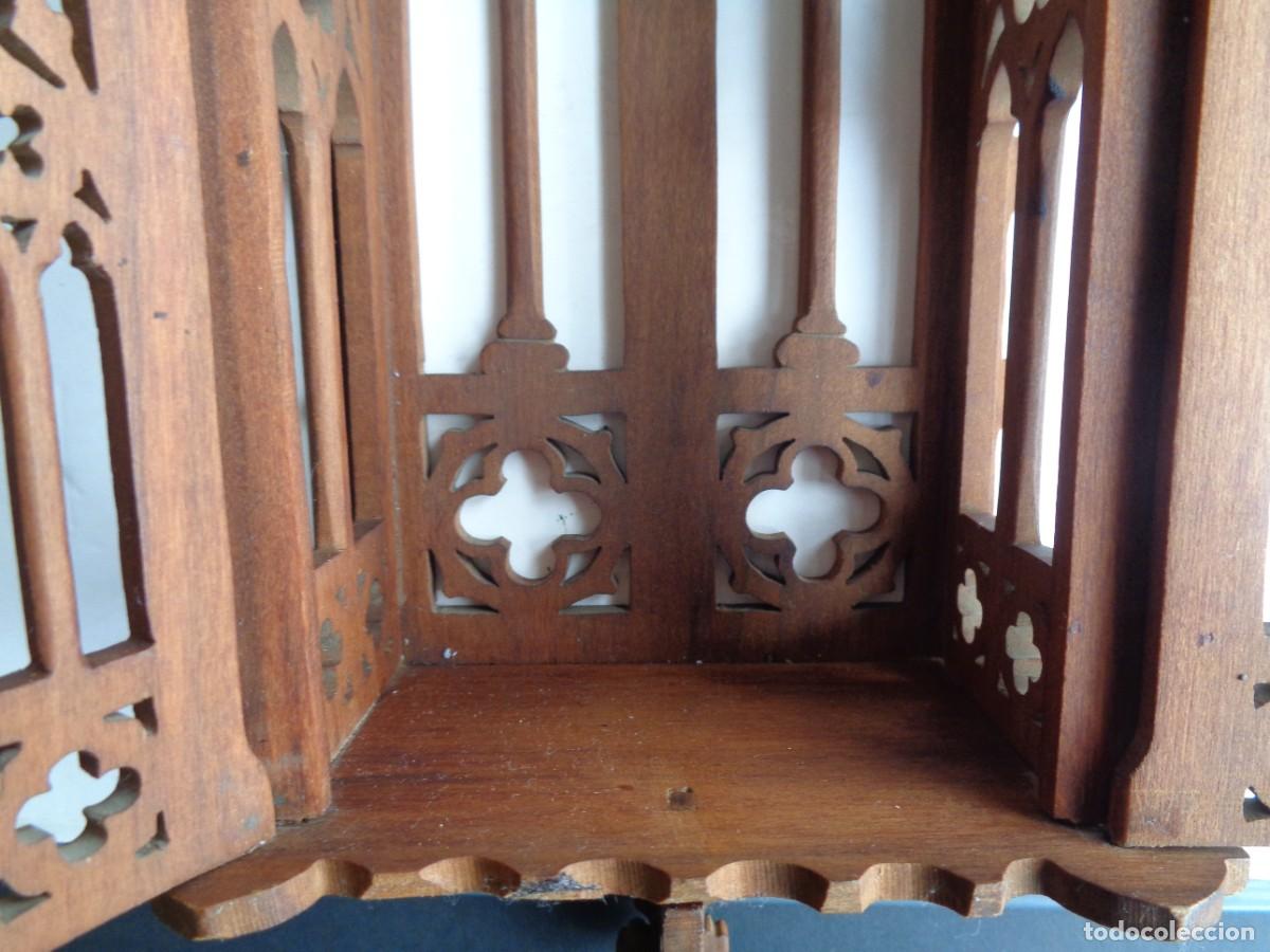 Antig&uuml;edades: ANTIGUA HORNACINA DE MADERA CALADA - Foto 12