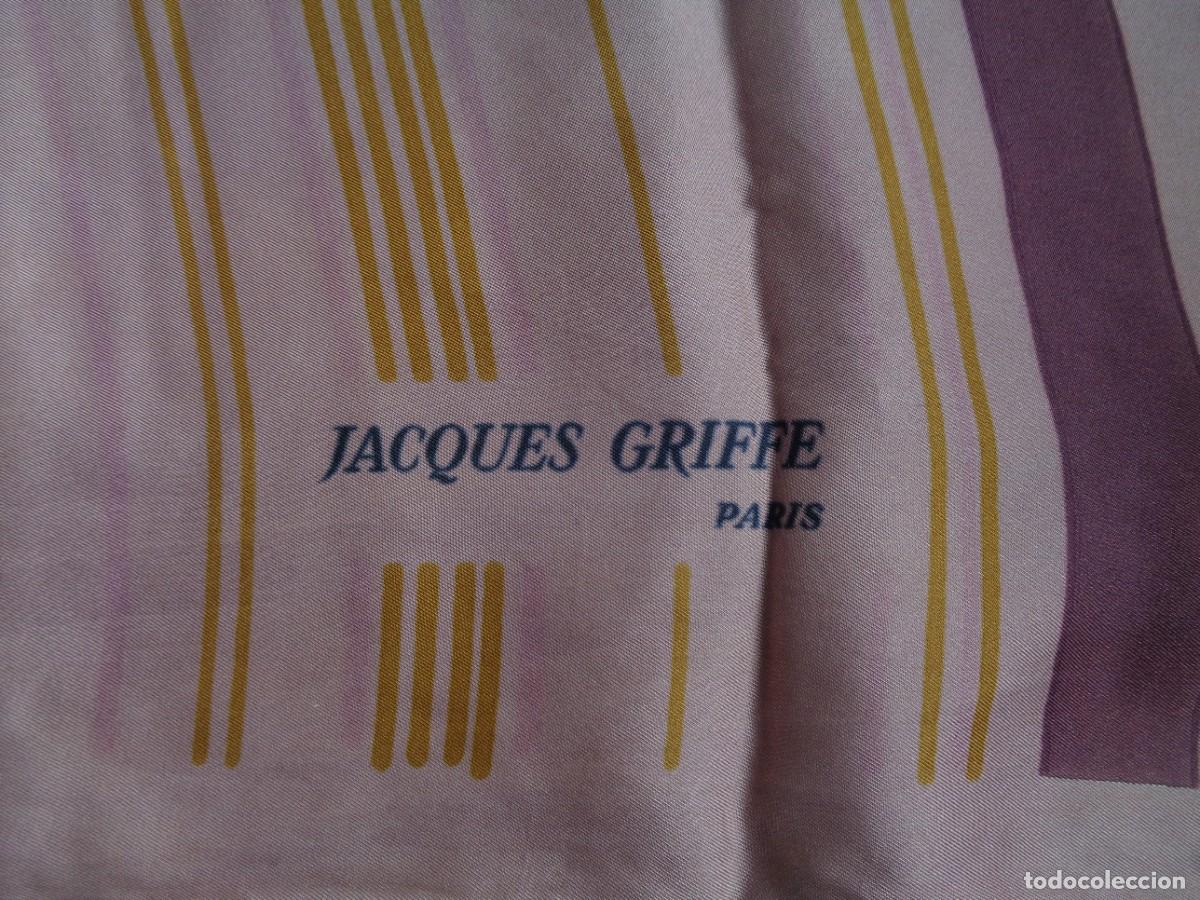 Antig&uuml;edades: PA&Ntilde;UELO DE SEDA DE JACQUES GRIFFE - Foto 2