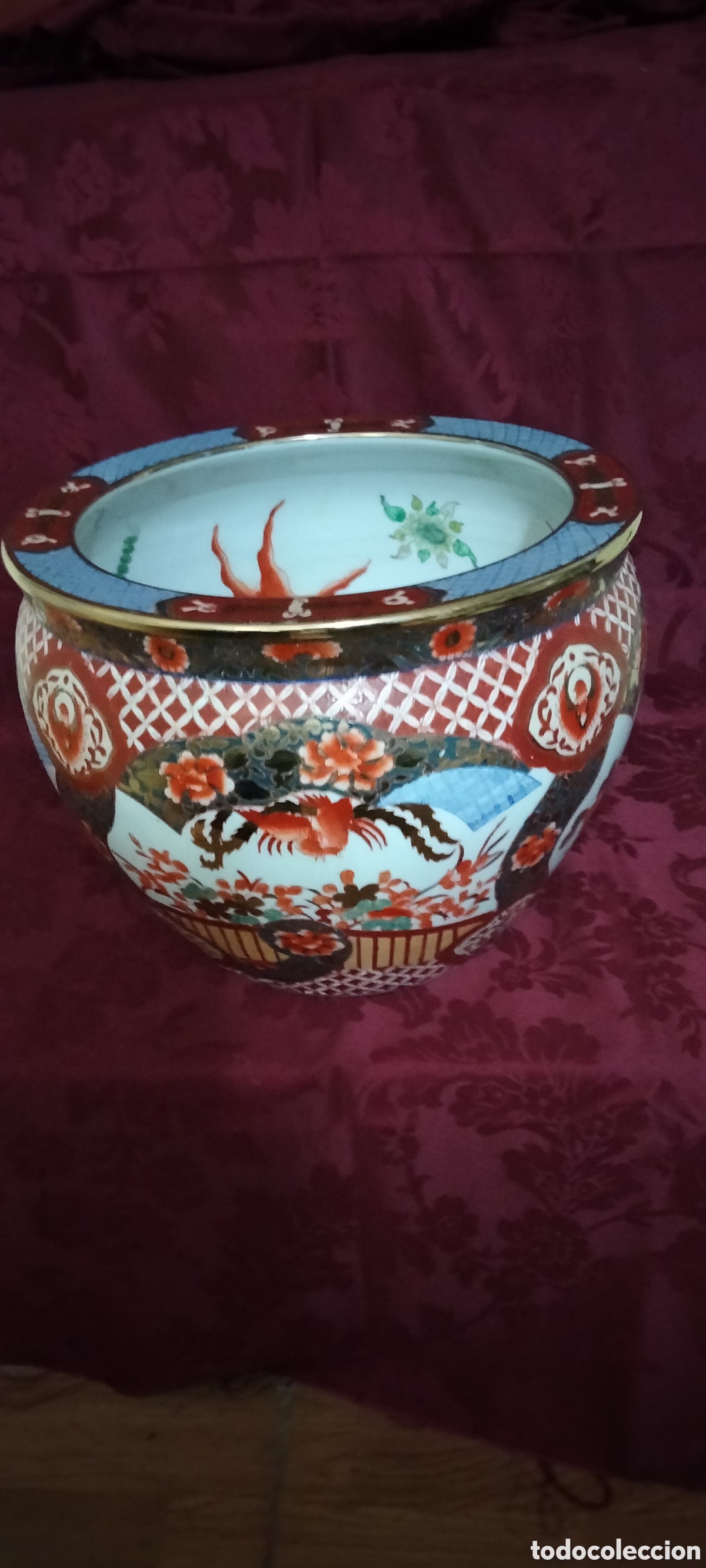 Antig&uuml;edades: GRAN MACETERO PORCELANA - Foto 2
