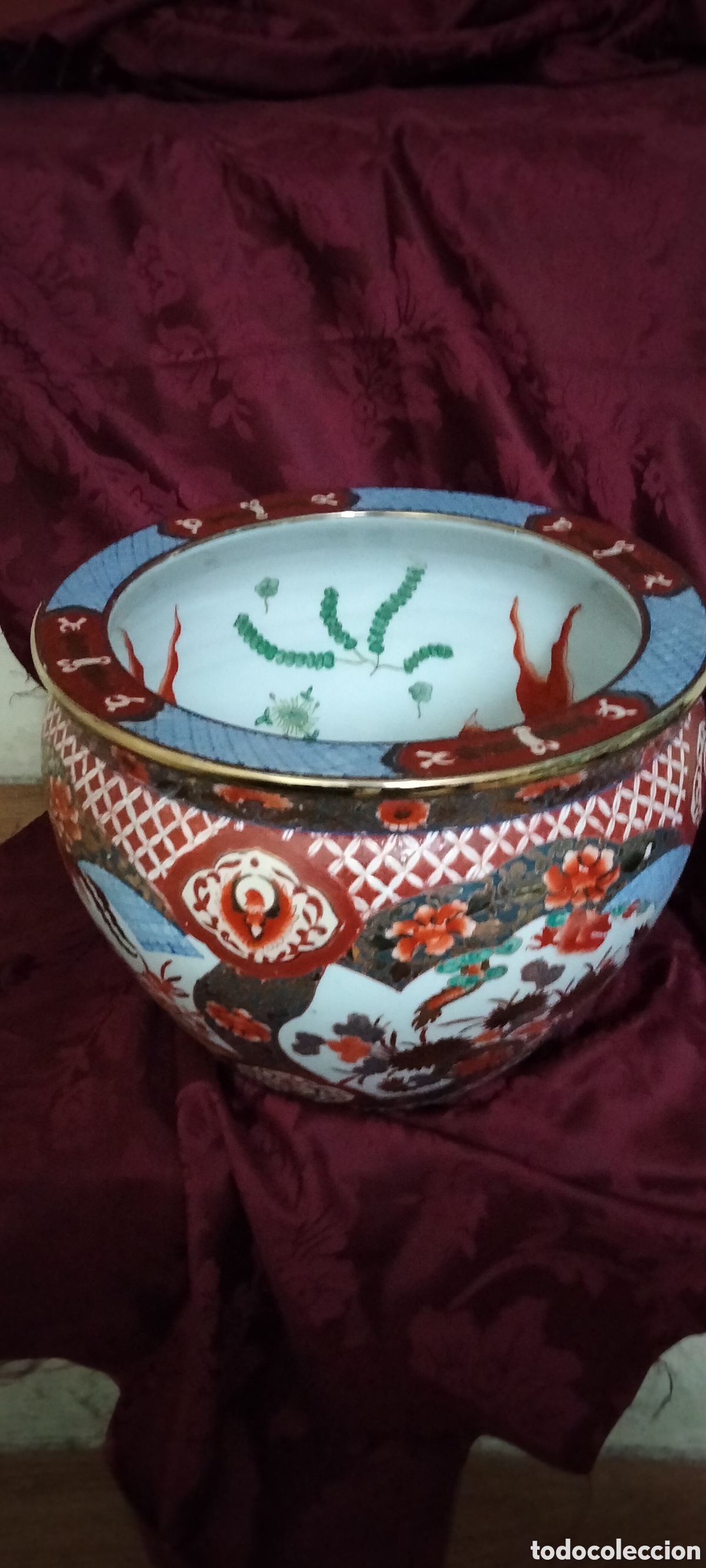 Antig&uuml;edades: GRAN MACETERO PORCELANA - Foto 1