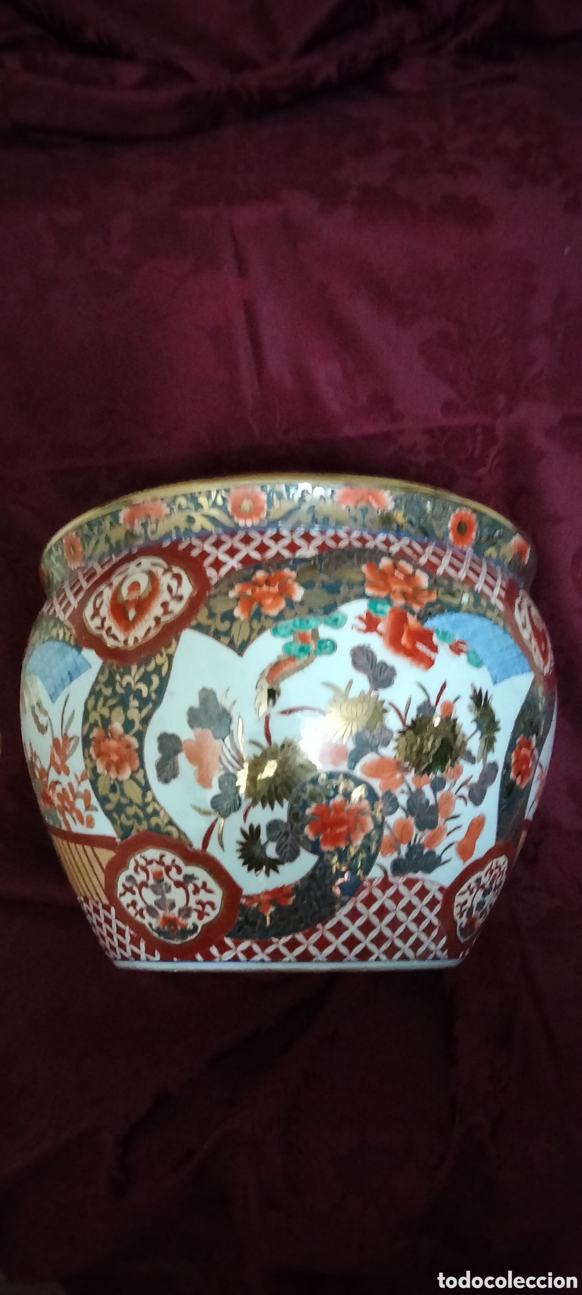 Antig&uuml;edades: GRAN MACETERO PORCELANA - Foto 4