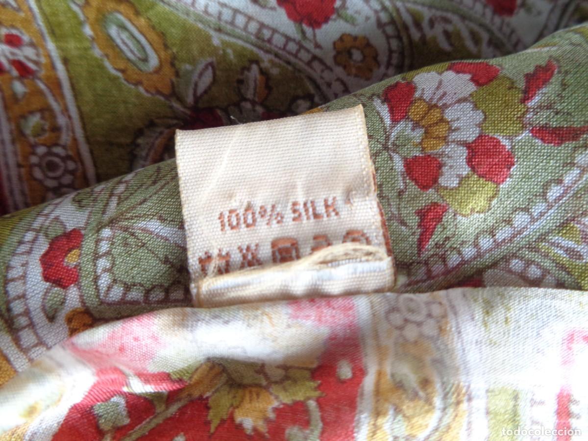Antig&uuml;edades: PA&Ntilde;UELO DE SEDA 100 % CON ETIQUETA - Foto 6