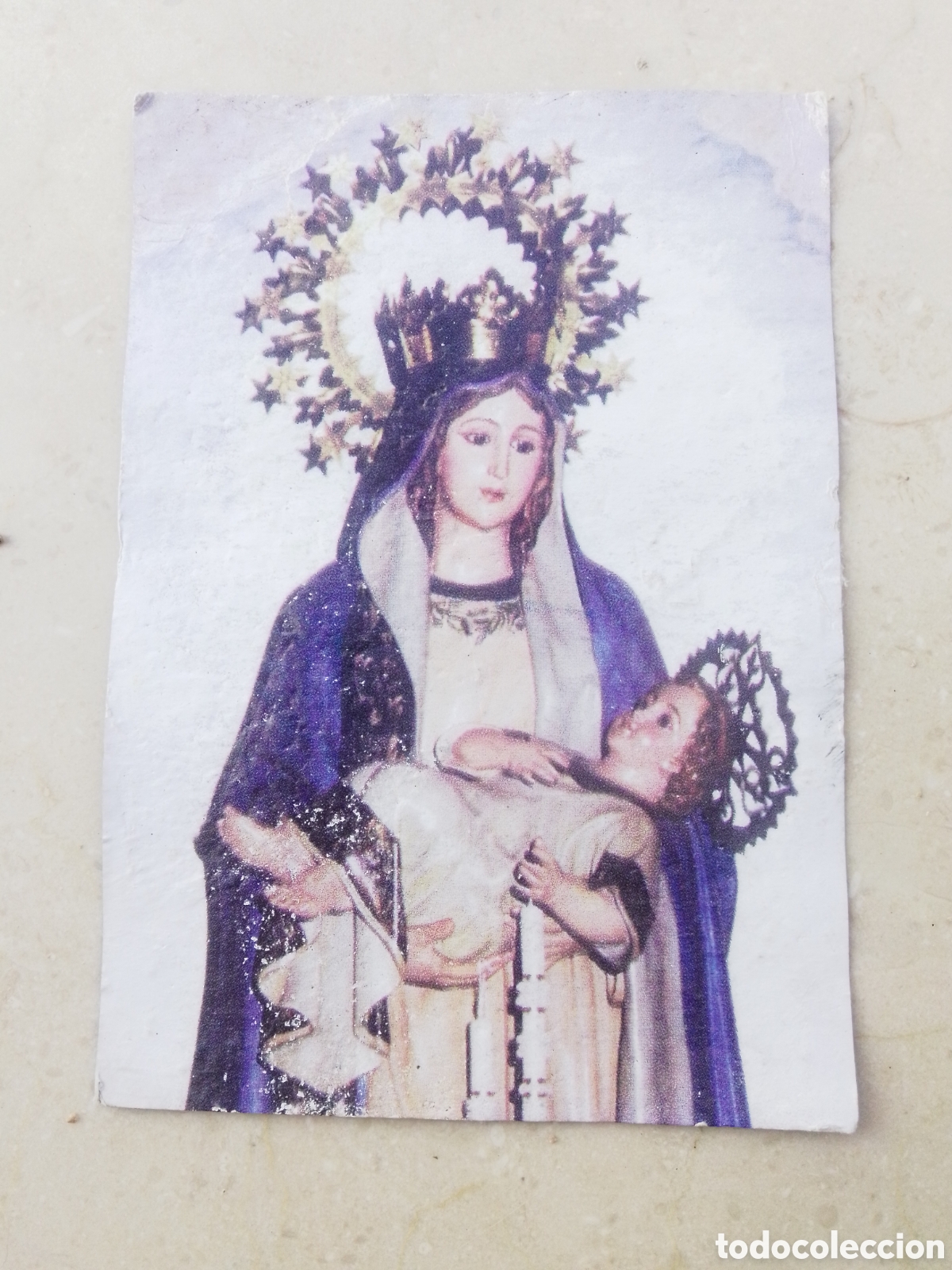 Antig&uuml;edades: estampa Virgen Mar&iacute;a - Foto 1