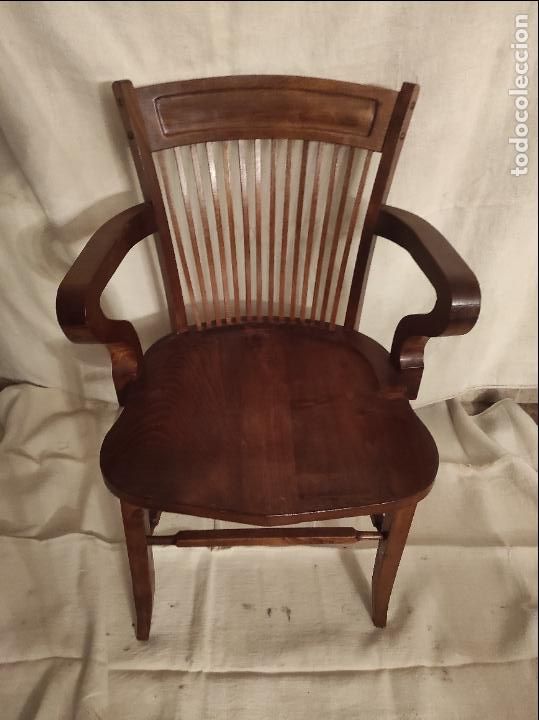 Antig&uuml;edades: Sill&oacute;n de madera de roble.Pps S XX. - Foto 6