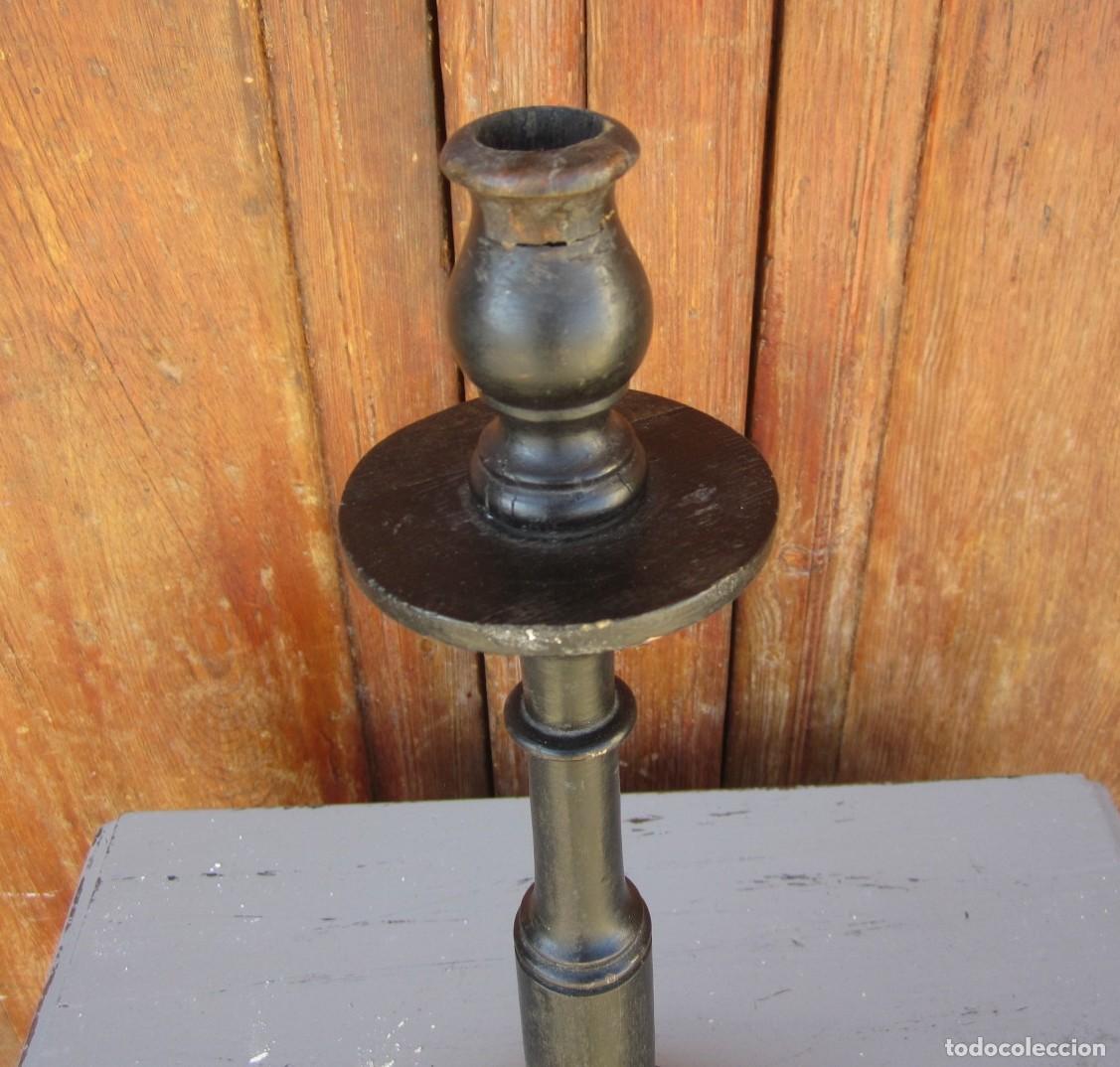 Antig&uuml;edades: Candelabro madera torneada - Foto 4