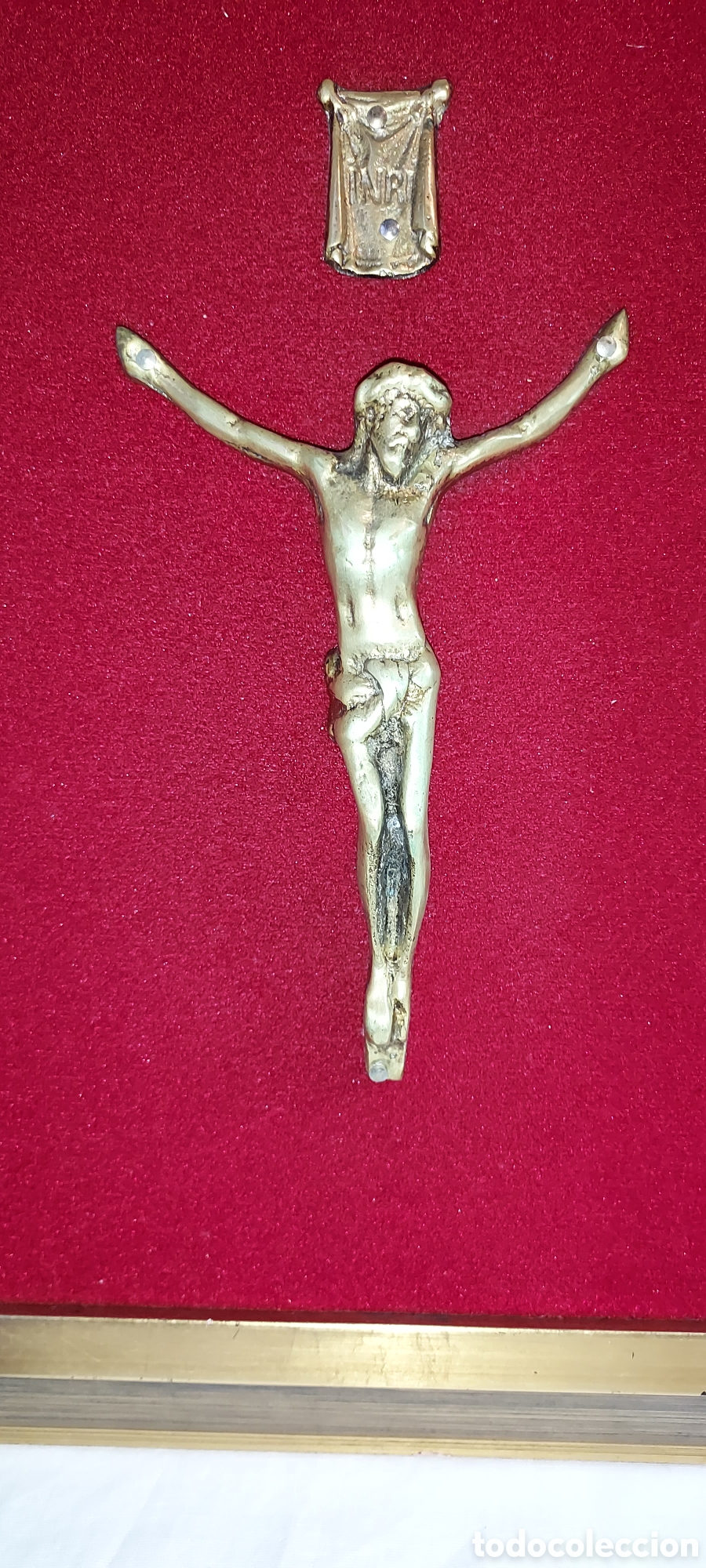 Antig&uuml;edades: MARCO CON CRISTO DE BRONCE - Foto 2