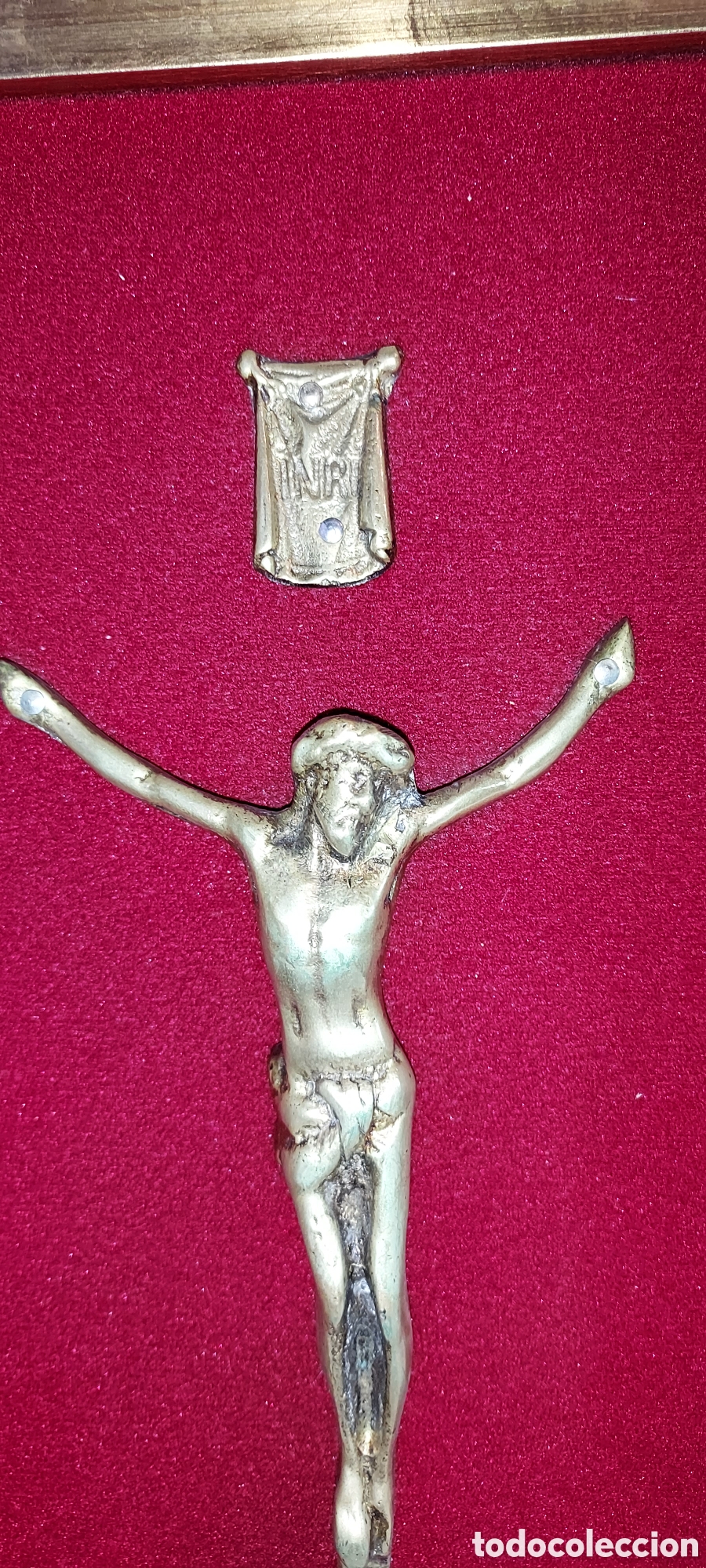 Antig&uuml;edades: MARCO CON CRISTO DE BRONCE - Foto 3