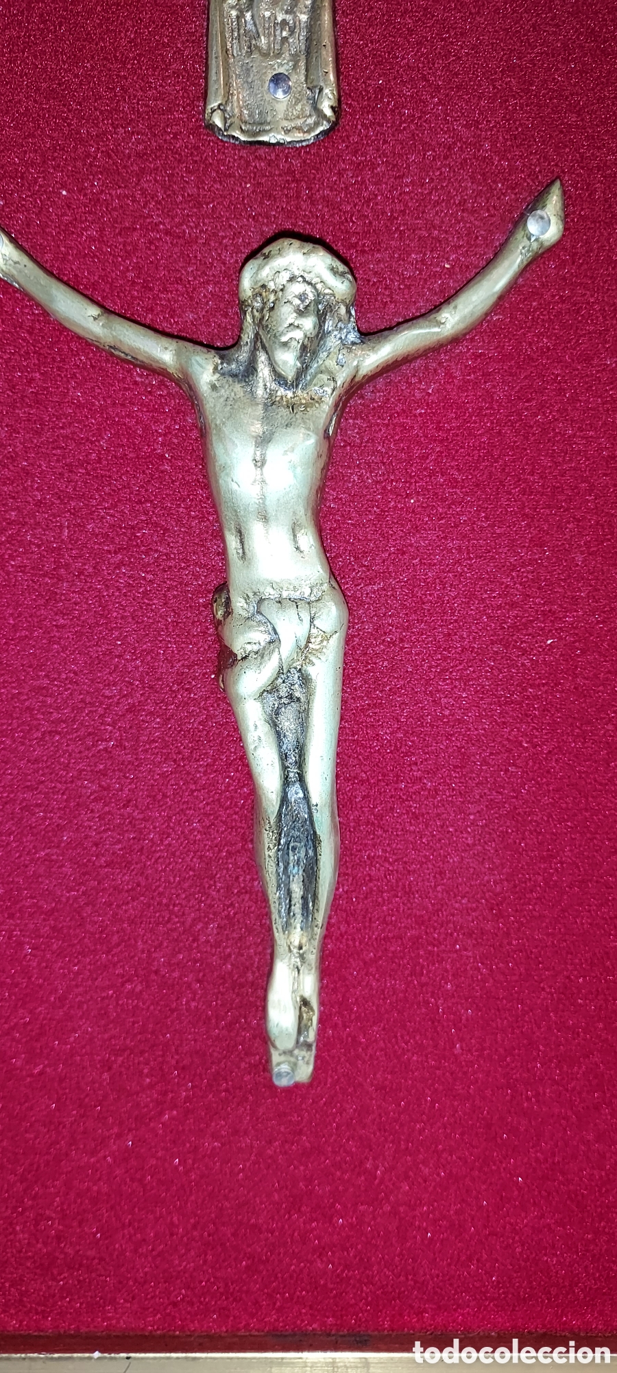 Antig&uuml;edades: MARCO CON CRISTO DE BRONCE - Foto 4