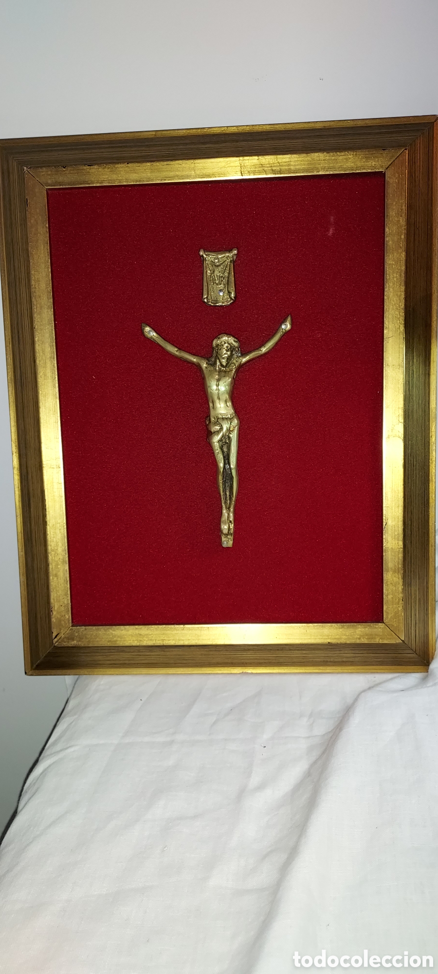 Antig&uuml;edades: MARCO CON CRISTO DE BRONCE - Foto 5