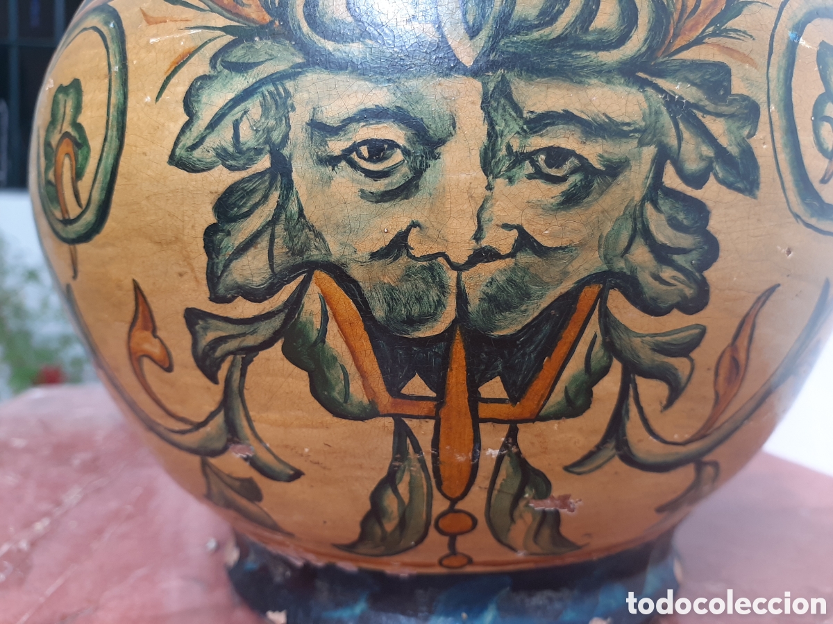 Antig&uuml;edades: Centro de mesa pintada a mano - Foto 5