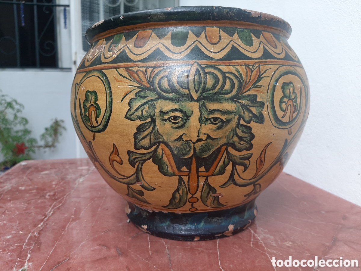 Antig&uuml;edades: Centro de mesa pintada a mano - Foto 1