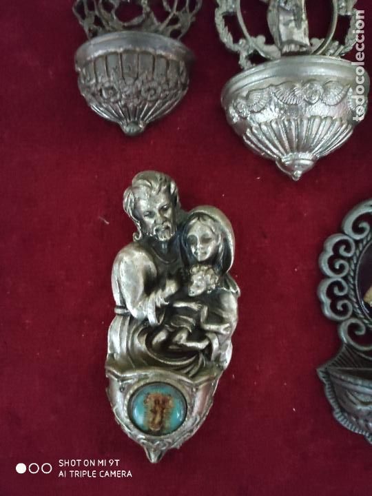 Antig&uuml;edades: RESERVADAS lote de 5 benditeras de metal - Foto 6