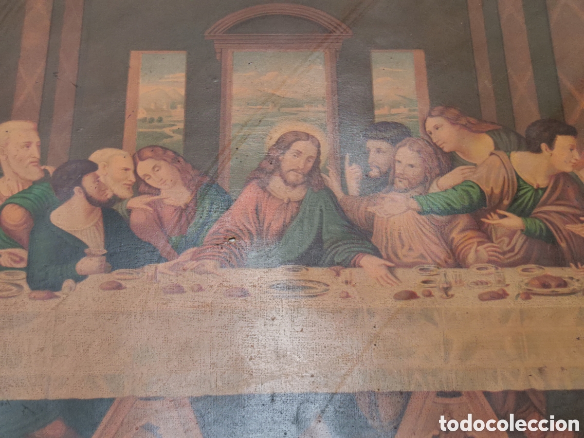 Antig&uuml;edades: L&aacute;mina &uacute;ltima cena - Foto 2