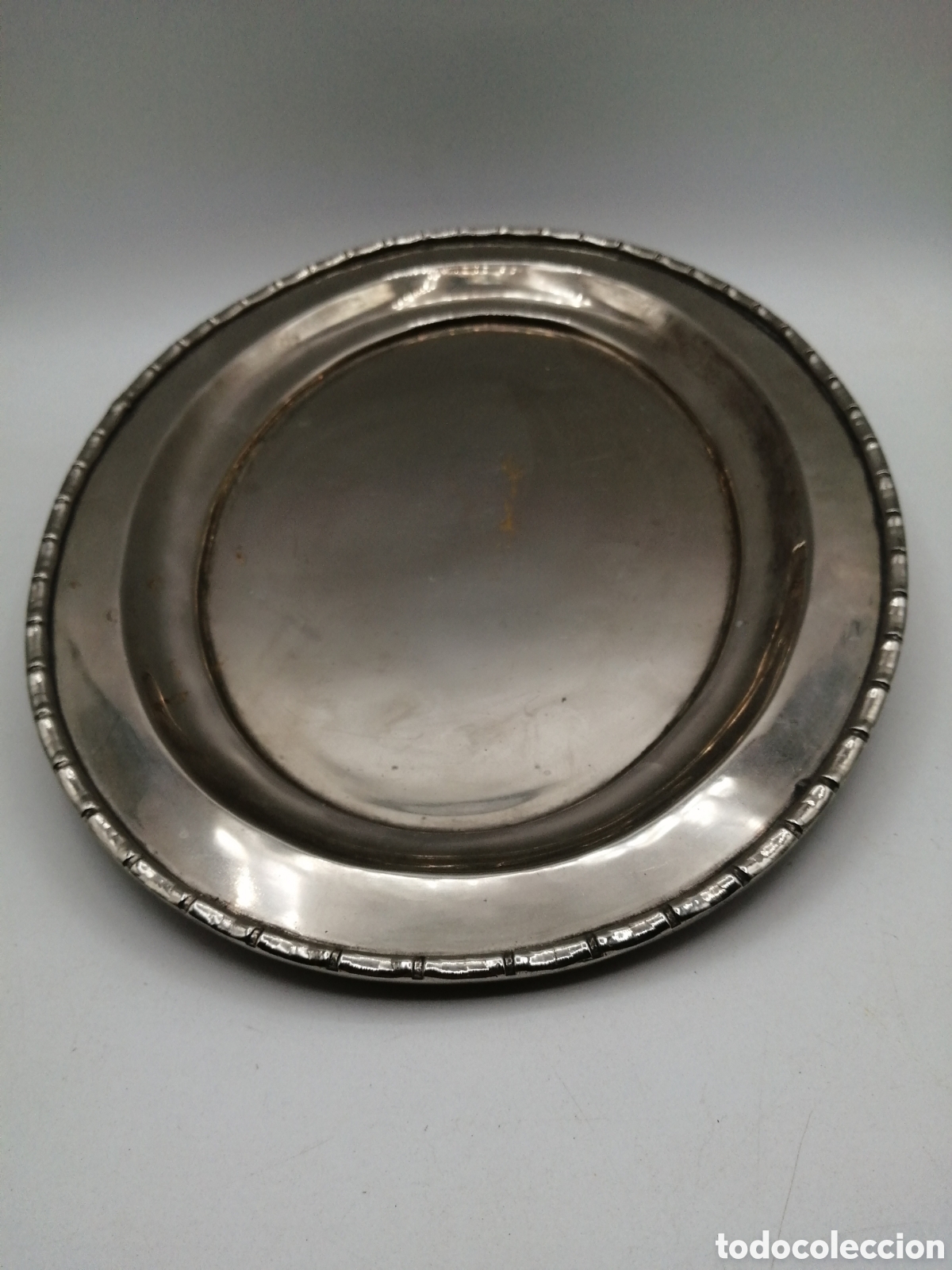 Antig&uuml;edades: Bandeja ovalada metal plateado - Foto 3