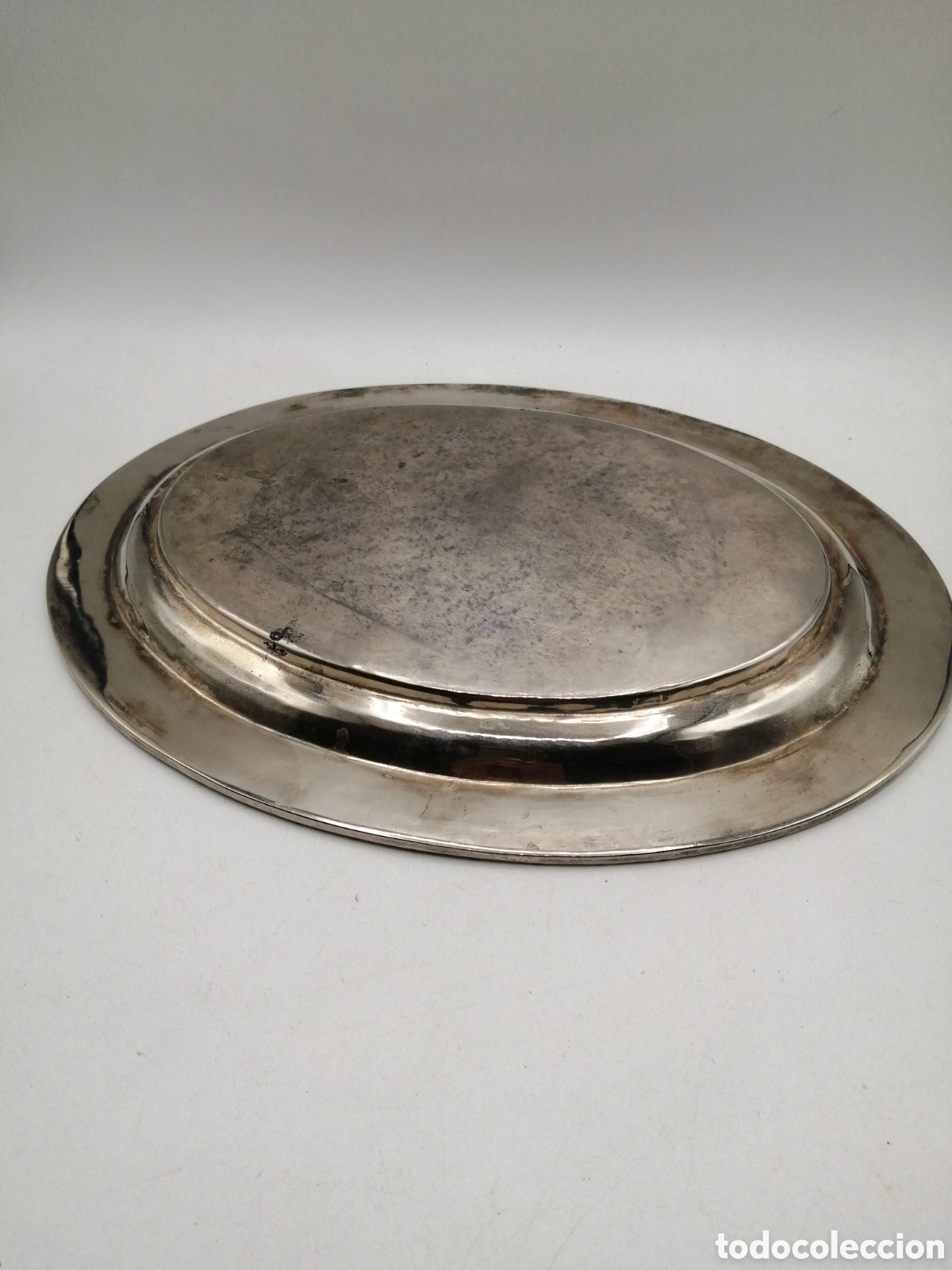 Antig&uuml;edades: Bandeja ovalada metal plateado - Foto 5
