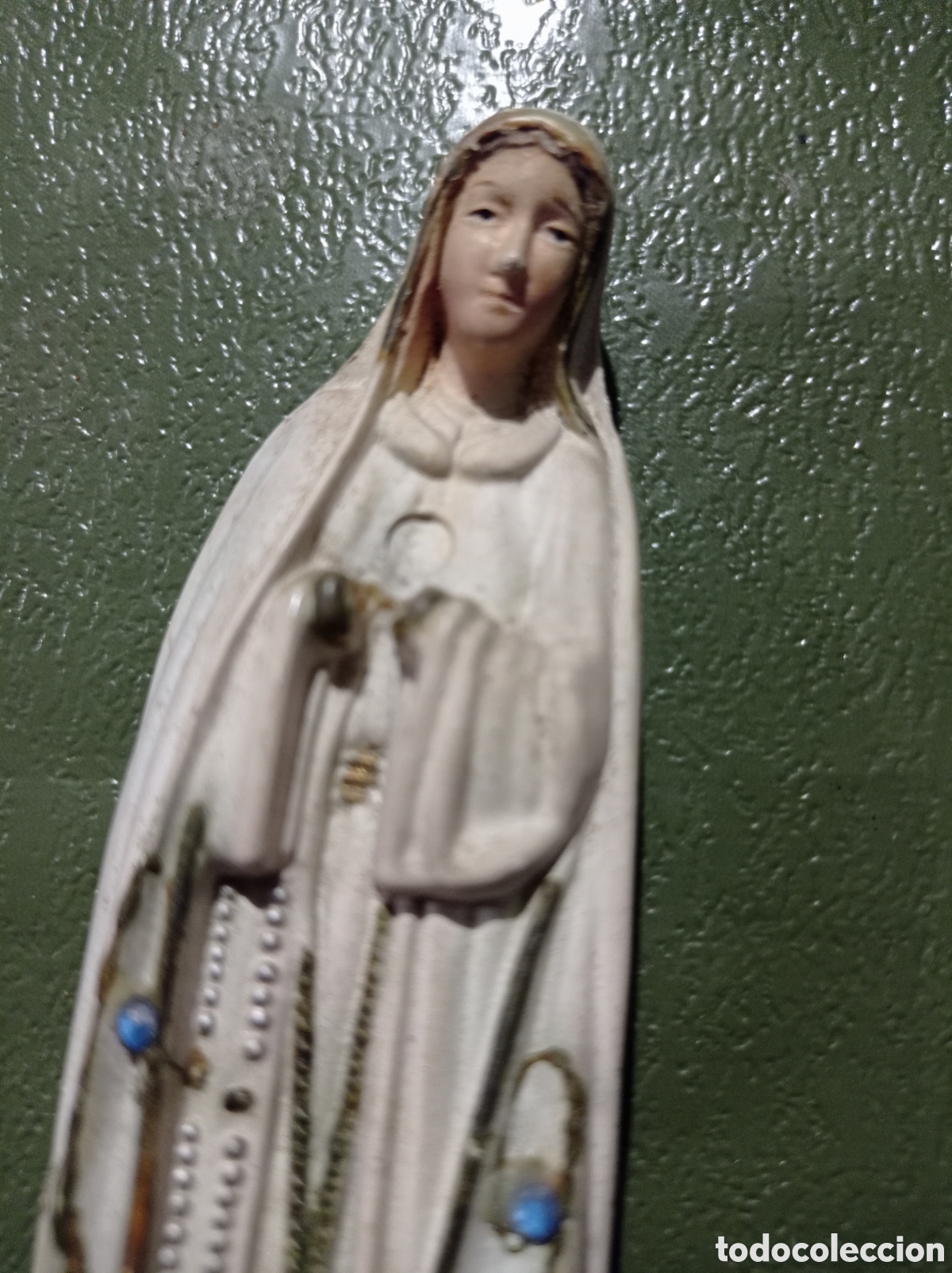 Antig&uuml;edades: VIRGEN DE F&Aacute;TIMA,FIGURA 17 CM - Foto 2