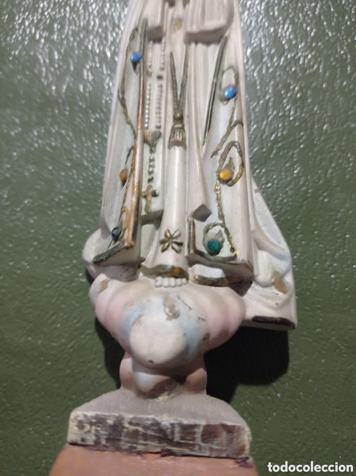 Antig&uuml;edades: VIRGEN DE F&Aacute;TIMA,FIGURA 17 CM - Foto 3