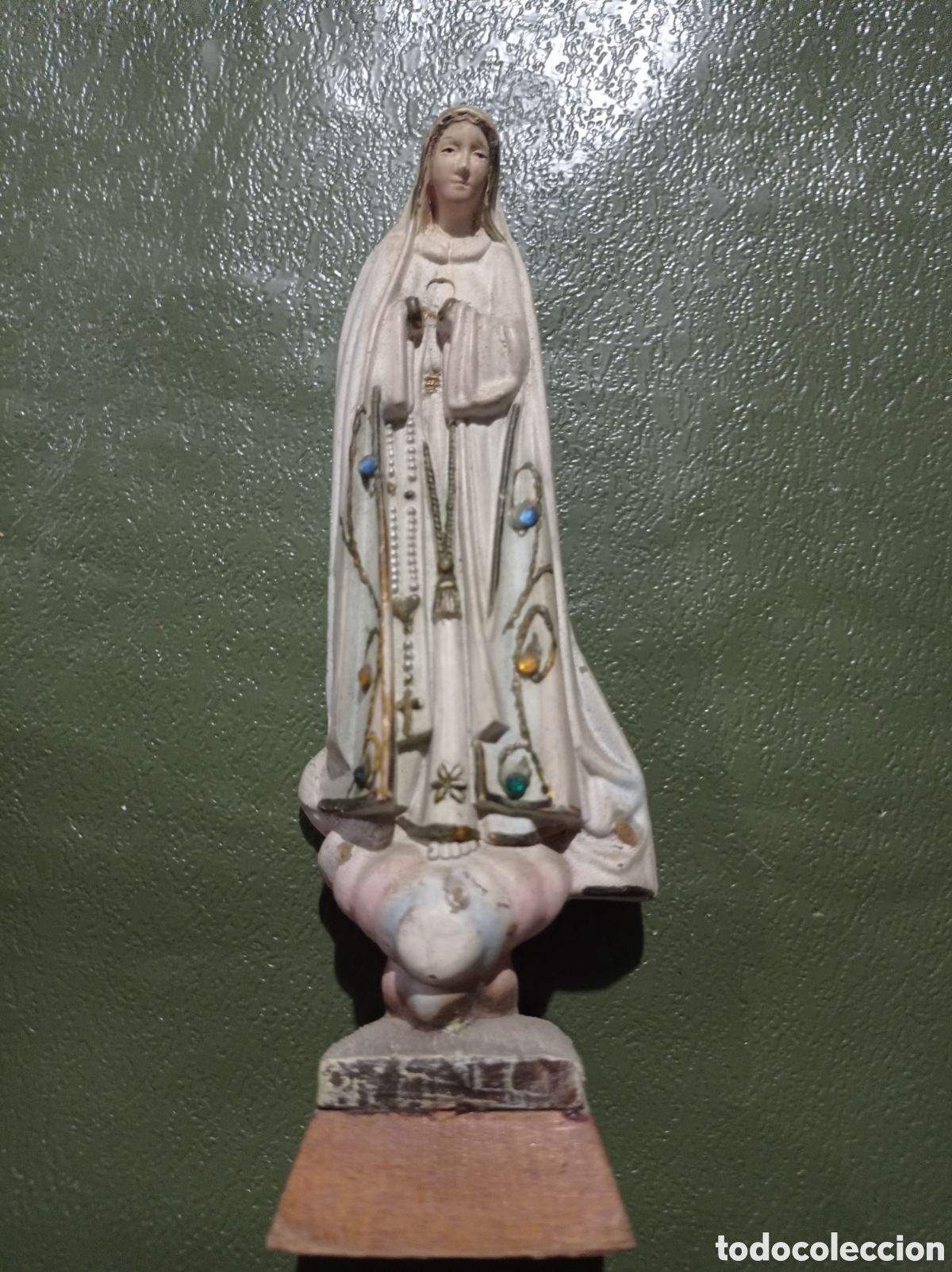 Antig&uuml;edades: VIRGEN DE F&Aacute;TIMA,FIGURA 17 CM - Foto 1