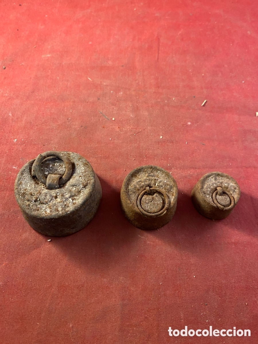 Antig&uuml;edades: Lote de pesos - Foto 2