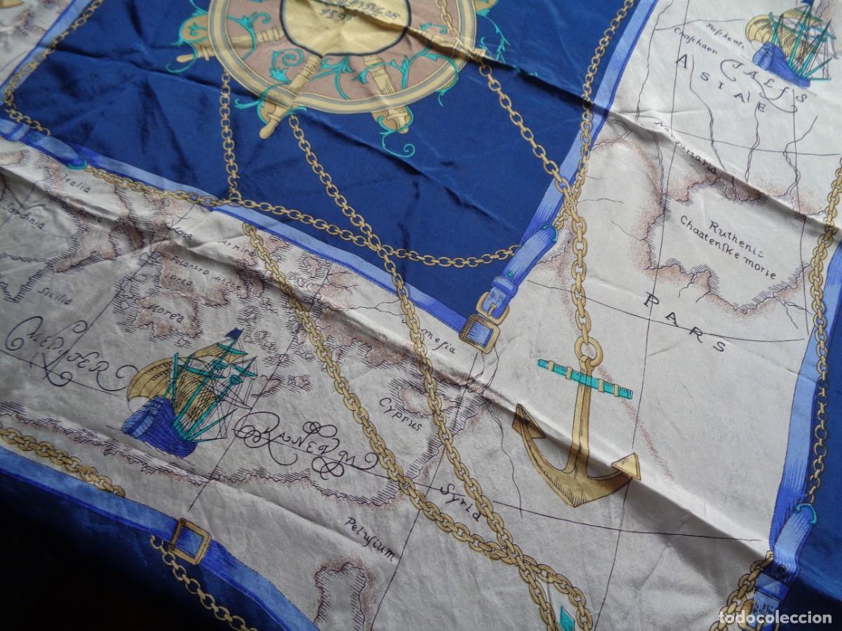 Antig&uuml;edades: PA&Ntilde;UELO DE SEDA FINA CON MARCA - Foto 7