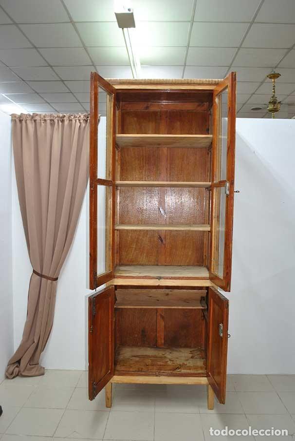 Antig&uuml;edades: VITRINA ANTIGUA DE MADERA - Foto 5