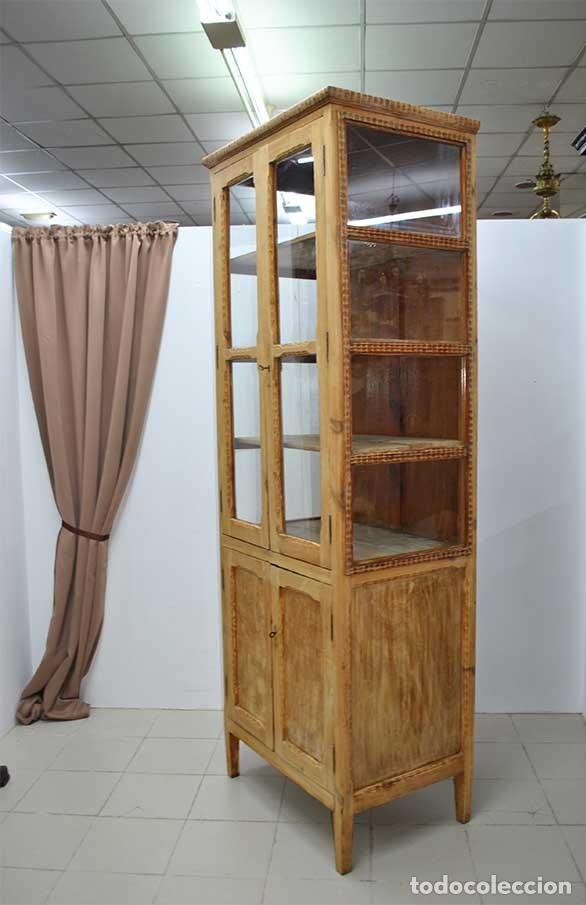 Antig&uuml;edades: VITRINA ANTIGUA DE MADERA - Foto 8