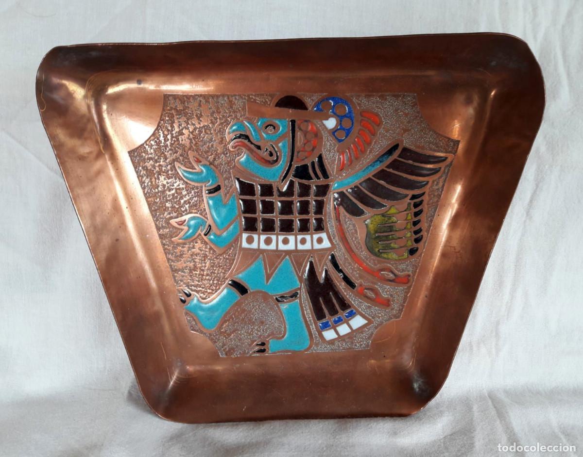Antig&uuml;edades: Bandeja de cobre esmaltado - Foto 1