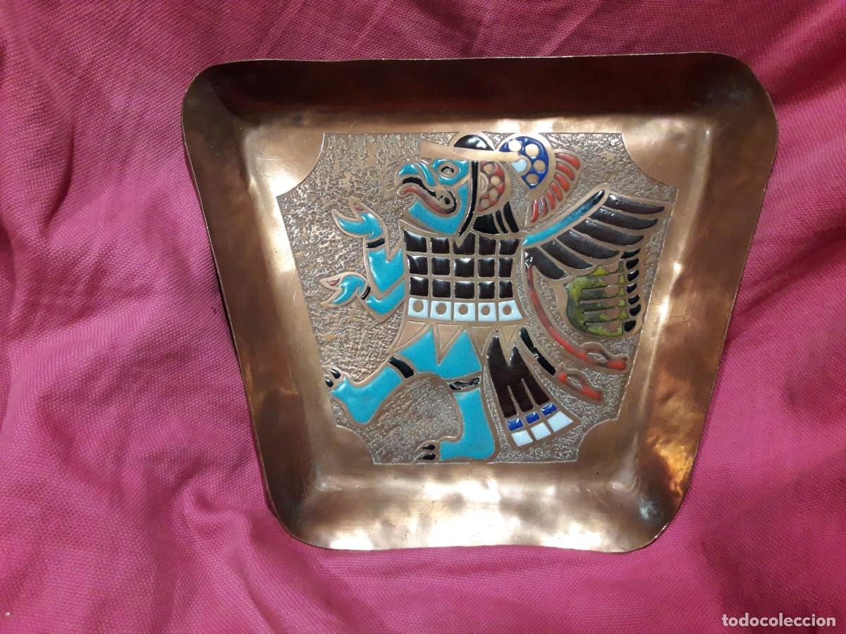 Antig&uuml;edades: Bandeja de cobre esmaltado - Foto 3