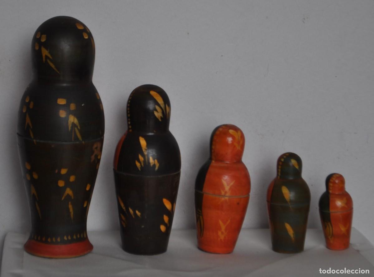 Antig&uuml;edades: MATRIOSKA INDIA. 5PIEZAS. - Foto 2