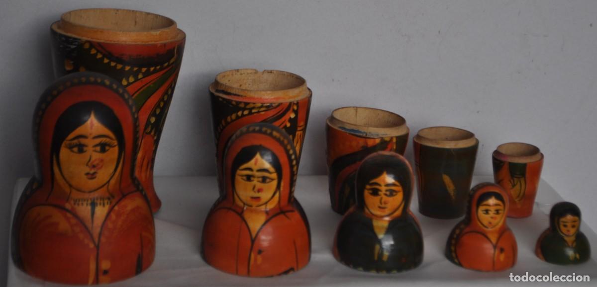 Antig&uuml;edades: MATRIOSKA INDIA. 5PIEZAS. - Foto 3
