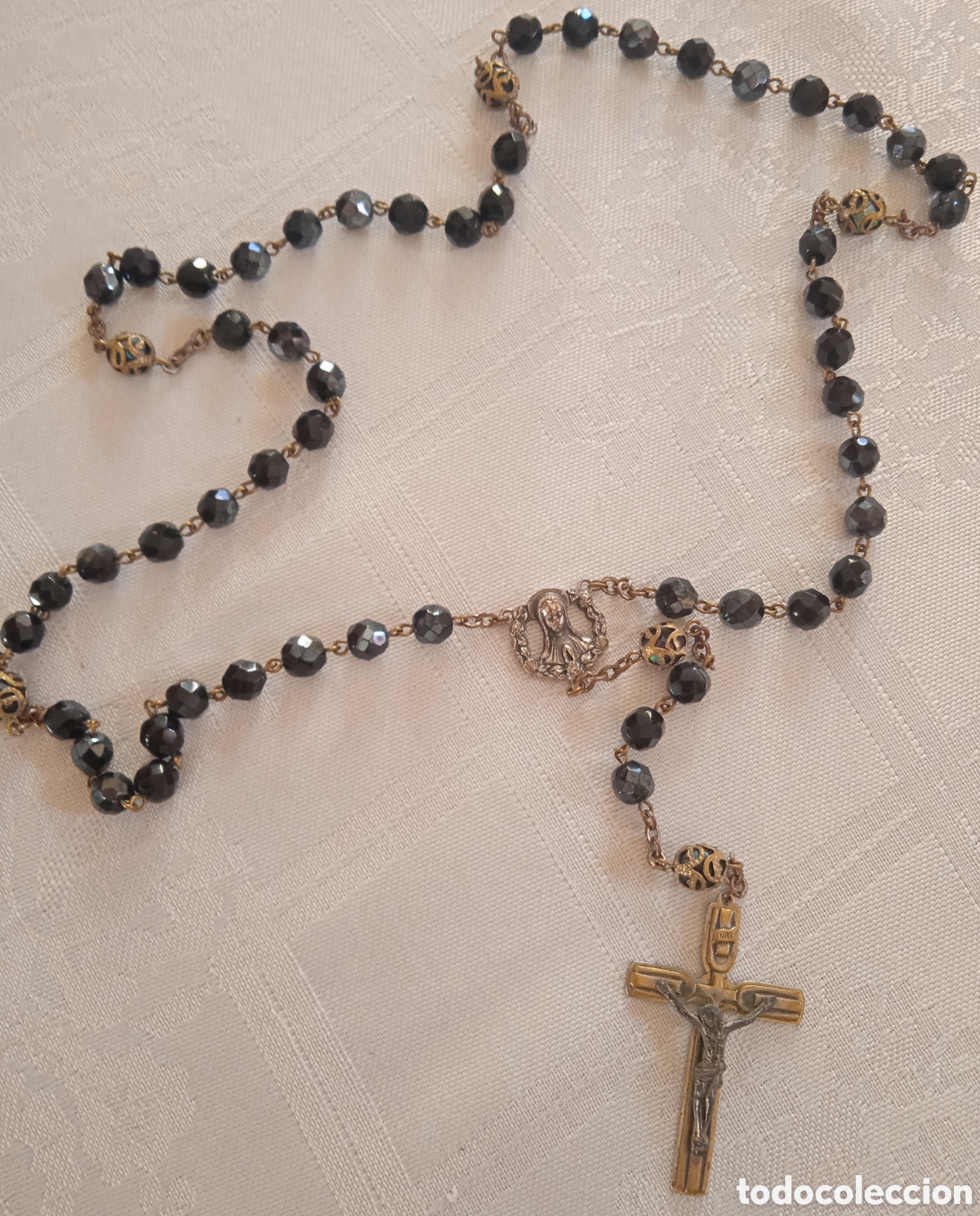precioso antiguo rosario religioso - Compra venta en todocoleccion