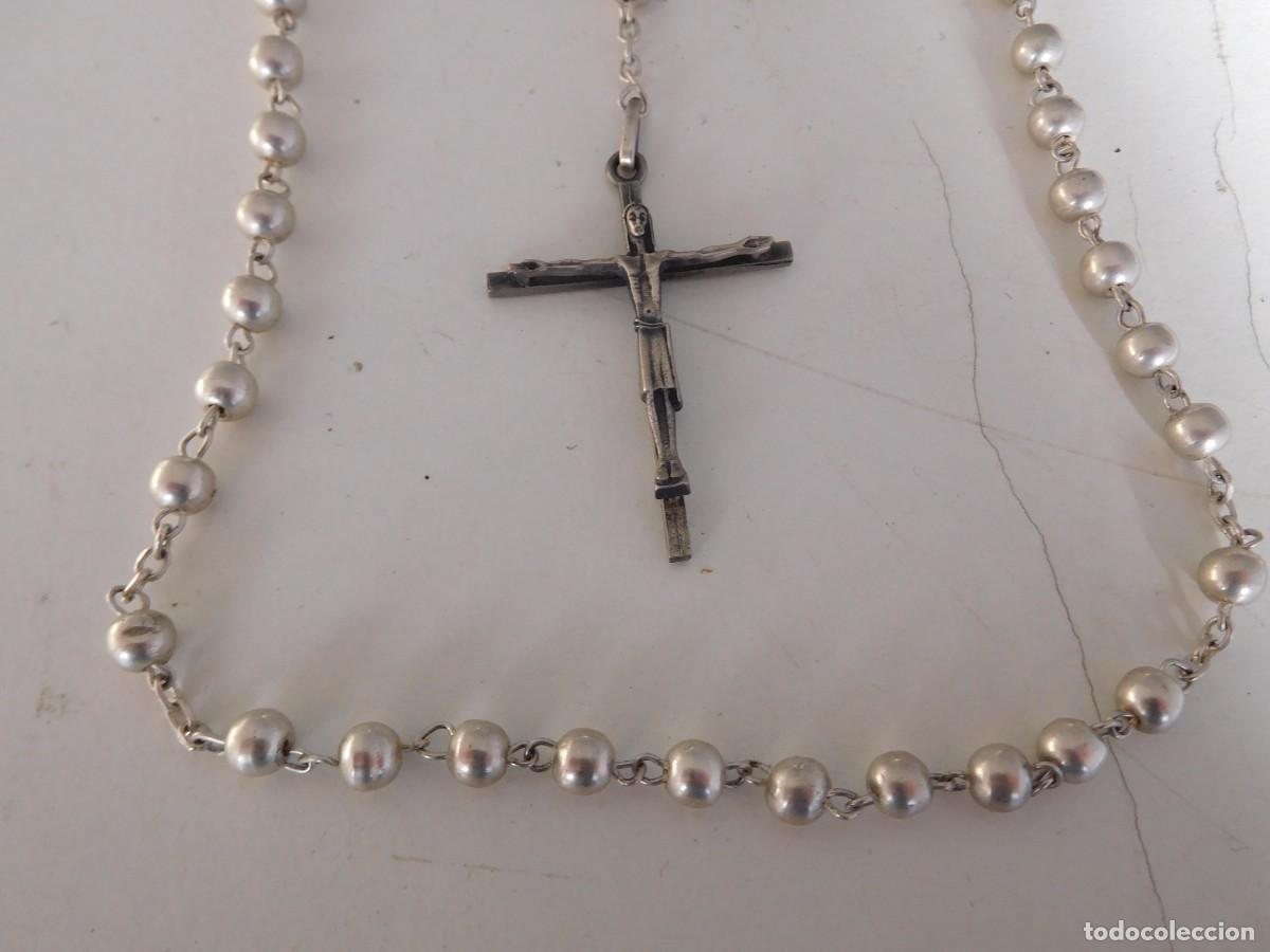 Antig&uuml;edades: Rosario antiguo de plata - Foto 2