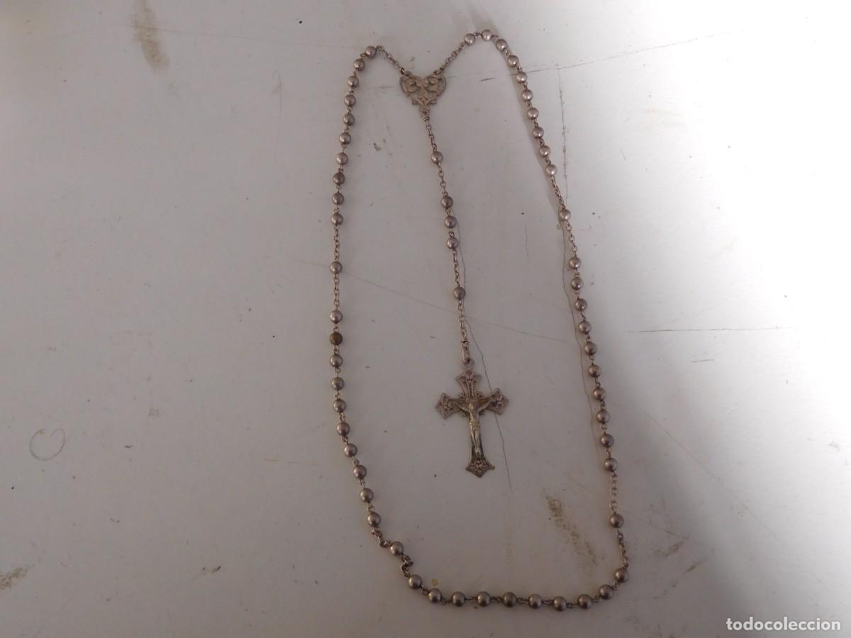 Antig&uuml;edades: Rosario antiguo de plata - Foto 1