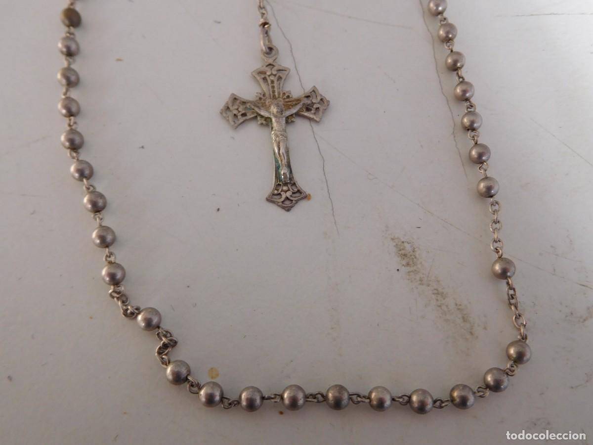 Antig&uuml;edades: Rosario antiguo de plata - Foto 2