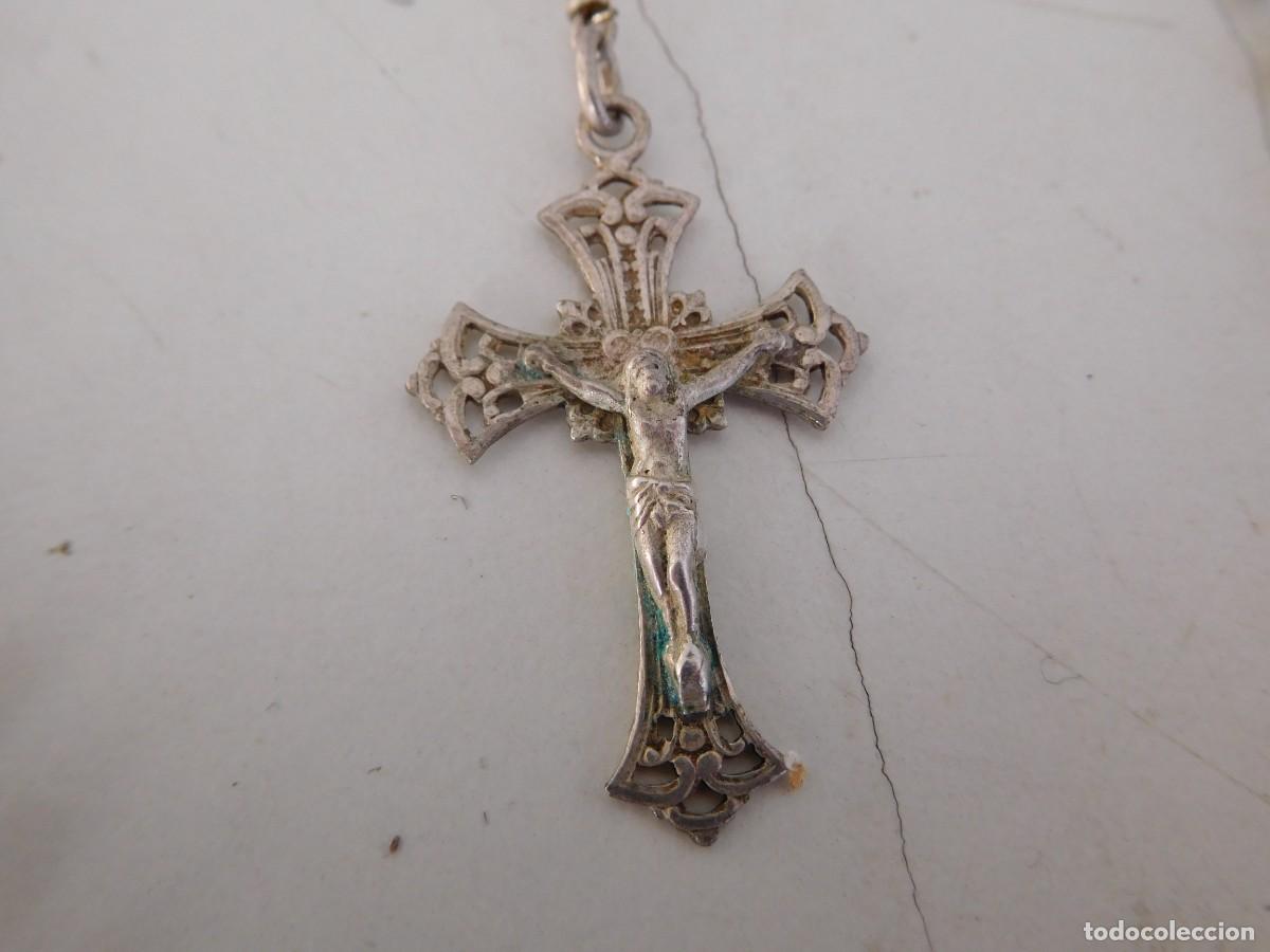 Antig&uuml;edades: Rosario antiguo de plata - Foto 3