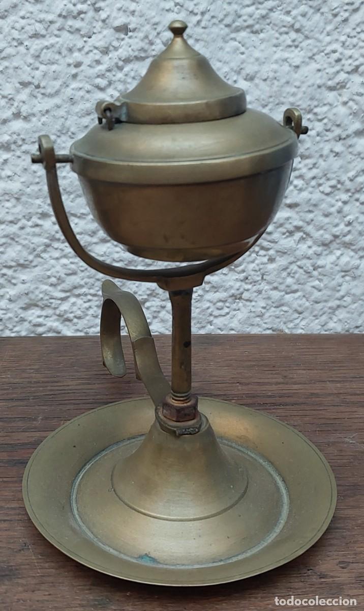 Antig&uuml;edades: CANDIL BASCULANTE DE BRONCE - Foto 3