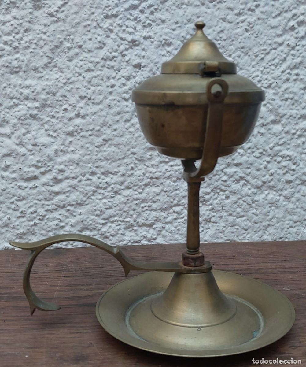 Antig&uuml;edades: CANDIL BASCULANTE DE BRONCE - Foto 4