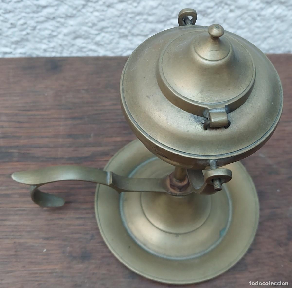 Antig&uuml;edades: CANDIL BASCULANTE DE BRONCE - Foto 5
