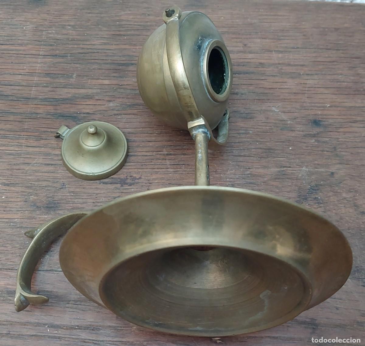 Antig&uuml;edades: CANDIL BASCULANTE DE BRONCE - Foto 8