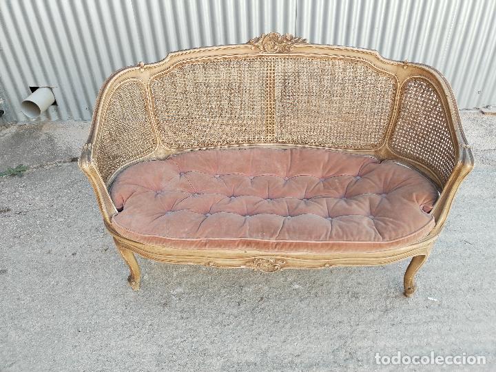 Antig&uuml;edades: antiguo sofa de rejilla - Foto 4
