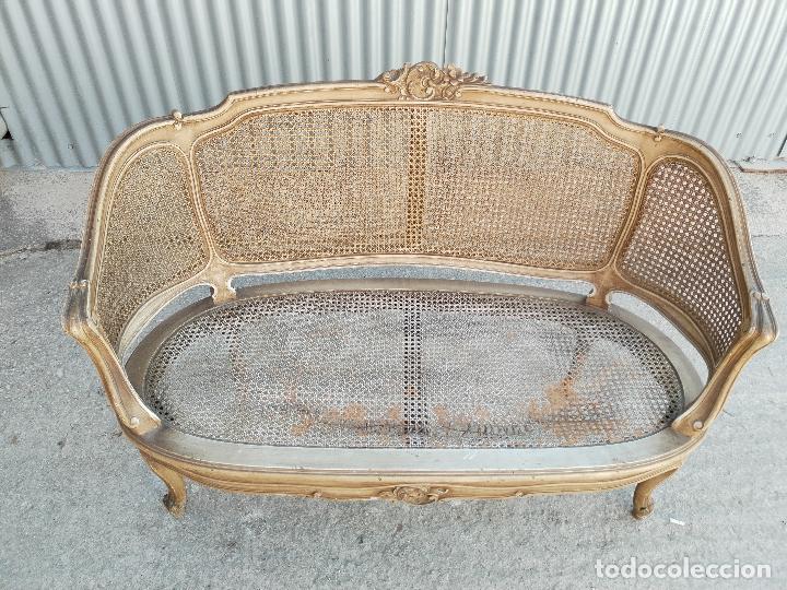 Antig&uuml;edades: antiguo sofa de rejilla - Foto 7