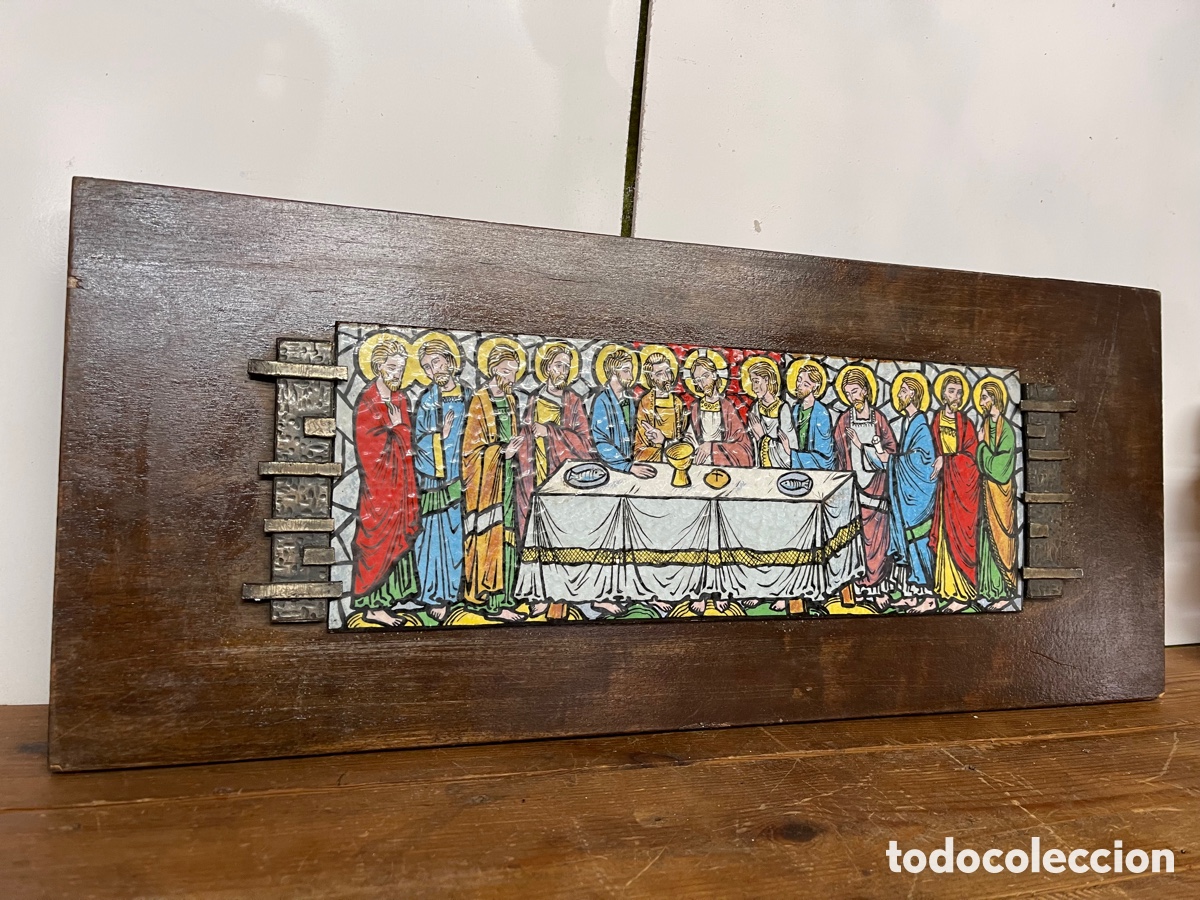 Antig&uuml;edades: Preciosa Santa Cena de madera - Foto 1