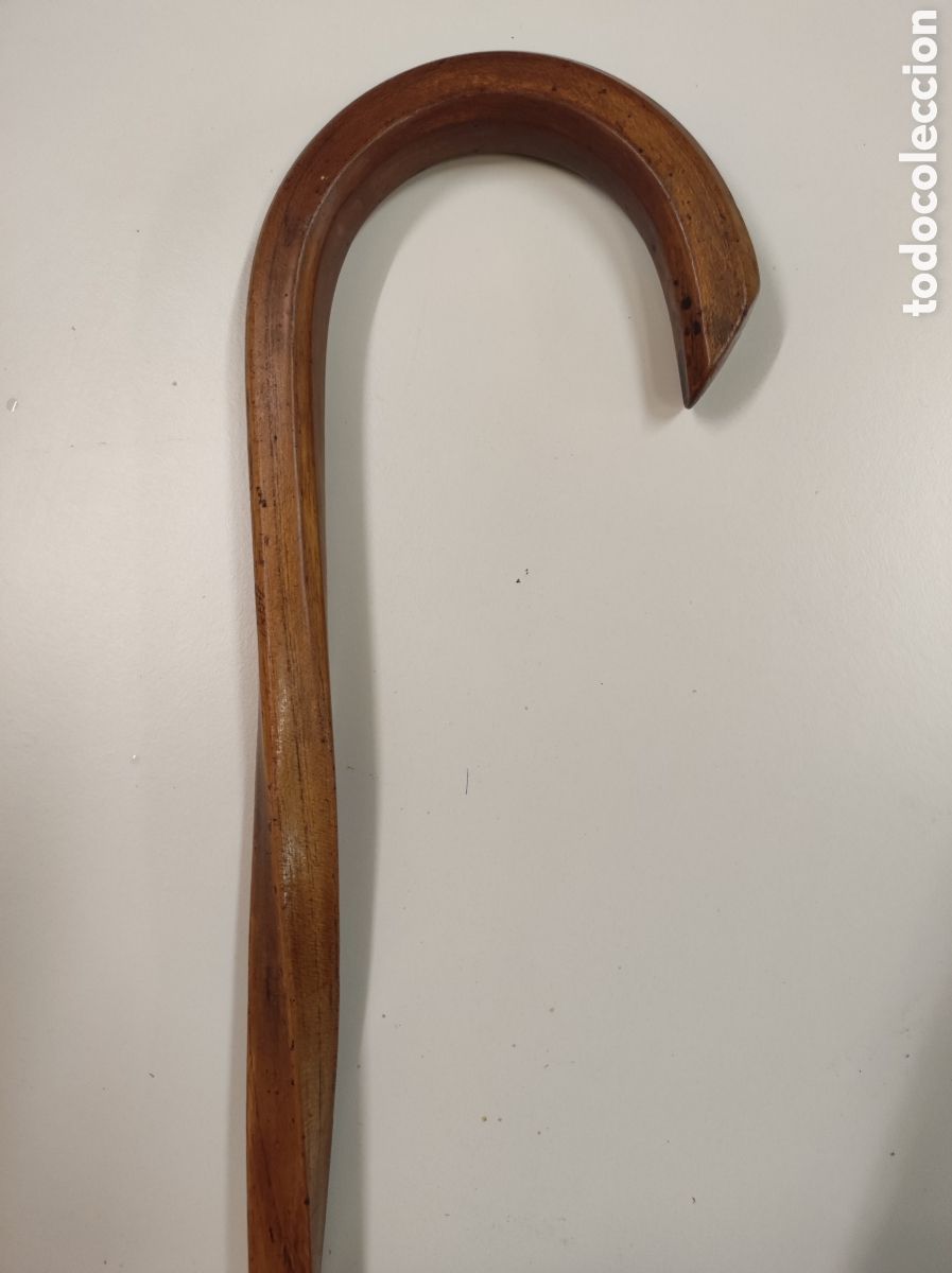 Antig&uuml;edades: Bast&oacute;n antiguo madera retorcida - Foto 7