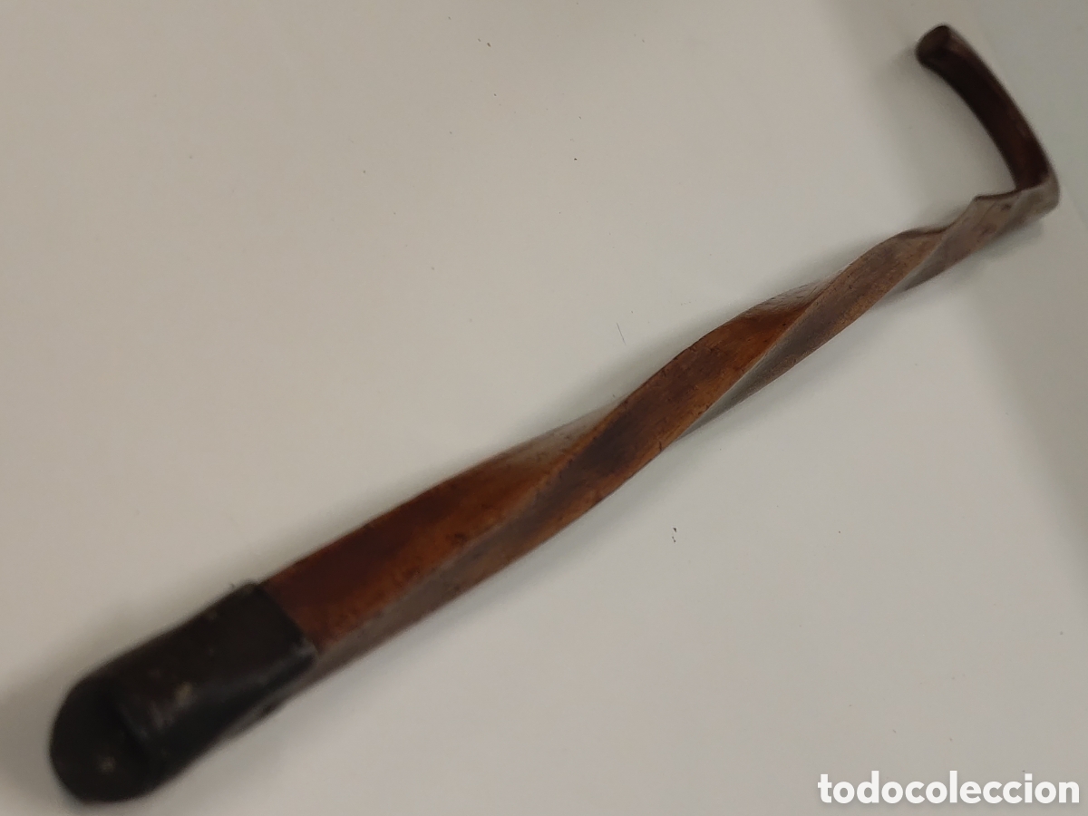 Antig&uuml;edades: Bast&oacute;n antiguo madera retorcida - Foto 4