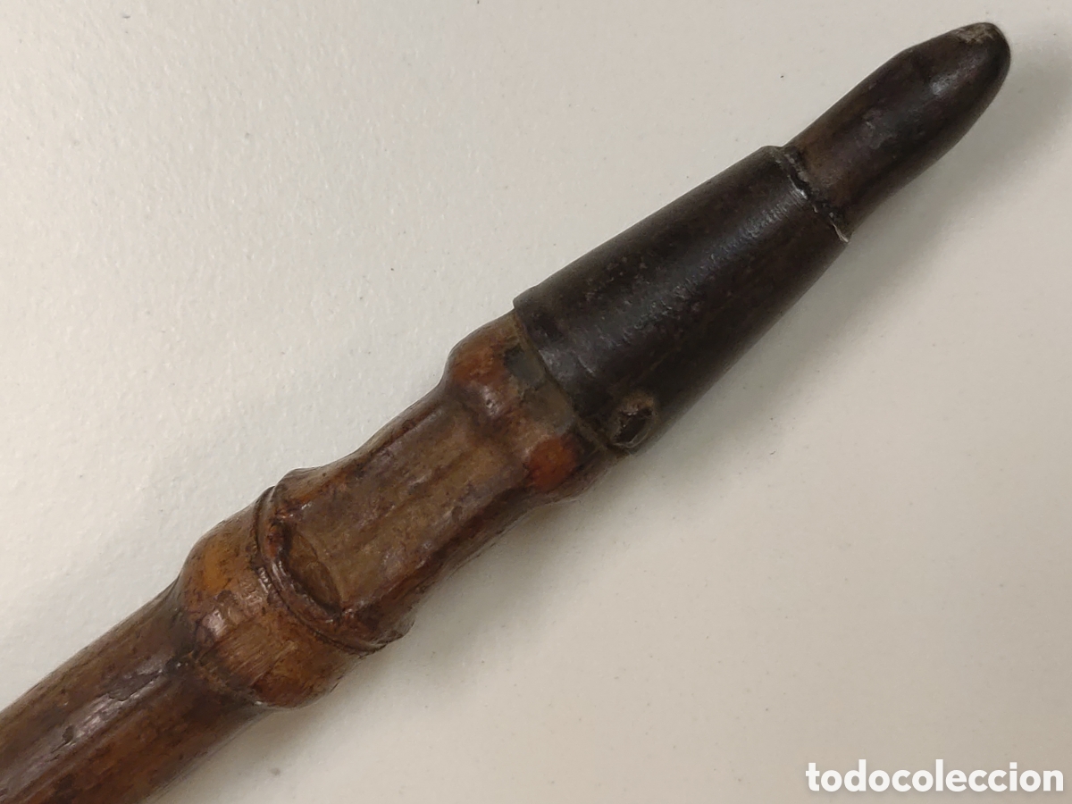 Antig&uuml;edades: Antiguo Bast&oacute;n Vara bamb&uacute; - Foto 4